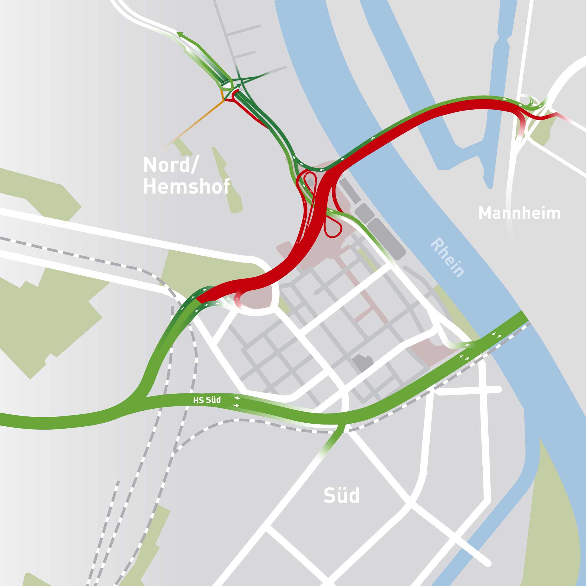 Karte Gesamtansicht Ludwigshafen Oktober